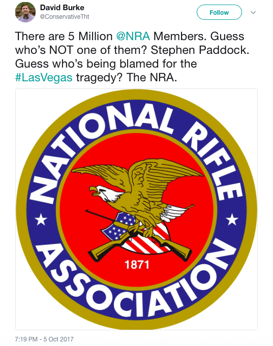 Stephen Burke wasn't an NRA member. Not that it matters to gun grabbers. 