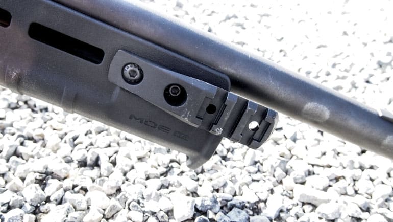 The 870 DM Magpul M-LOK fore end lets you attach your favorite light or laser