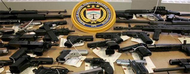 ATF-recovered guns (courtesy chron.com)