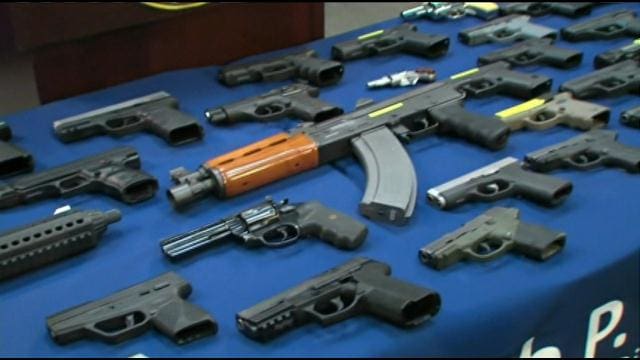 Guns confiscated from smugglers (courtesy whdh.com)