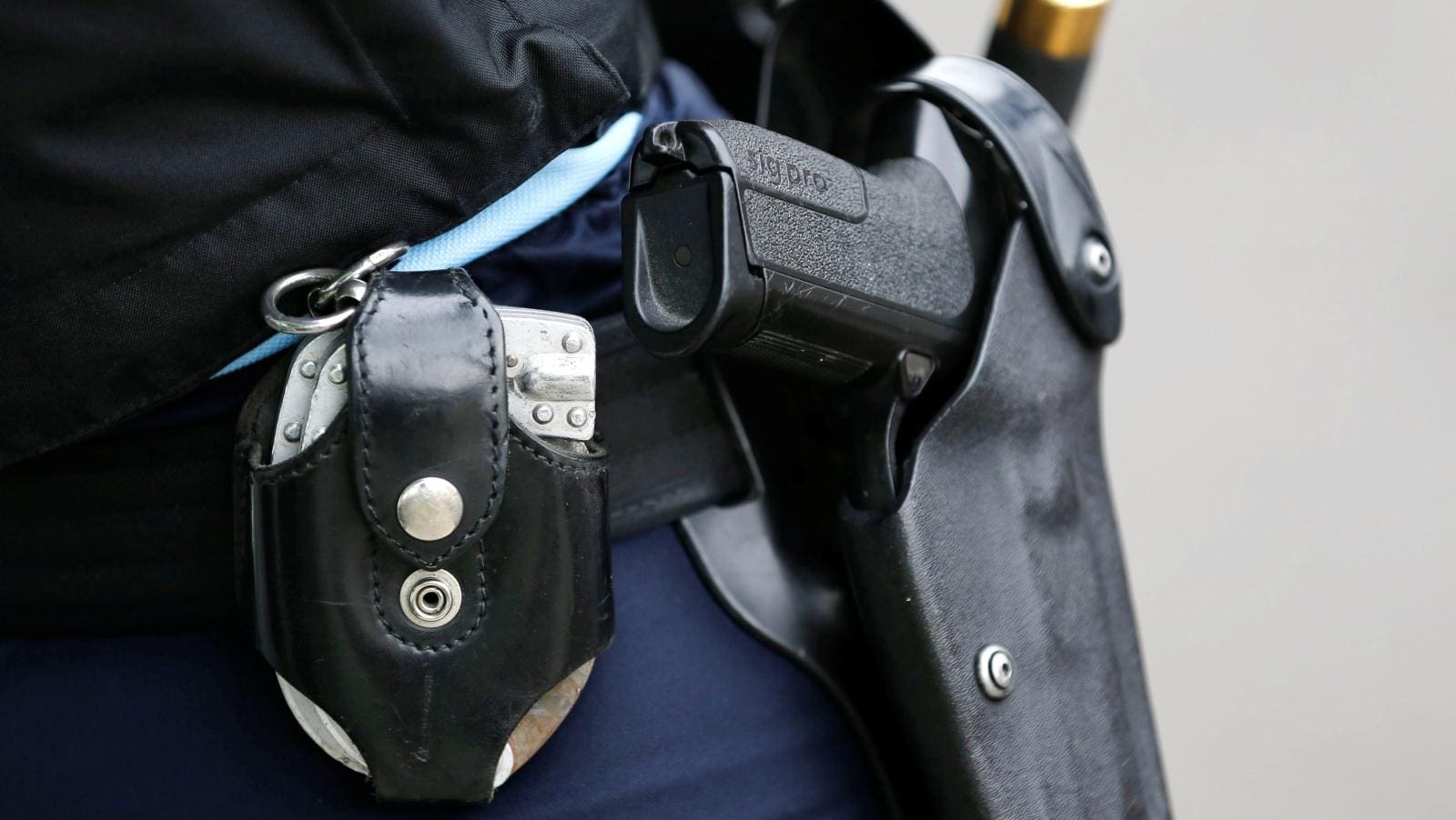 French Police Handguns Armed 