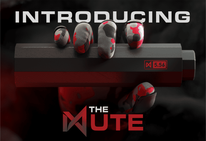 The Mute is a non-metallic silencer made with an aerospace polymer. 